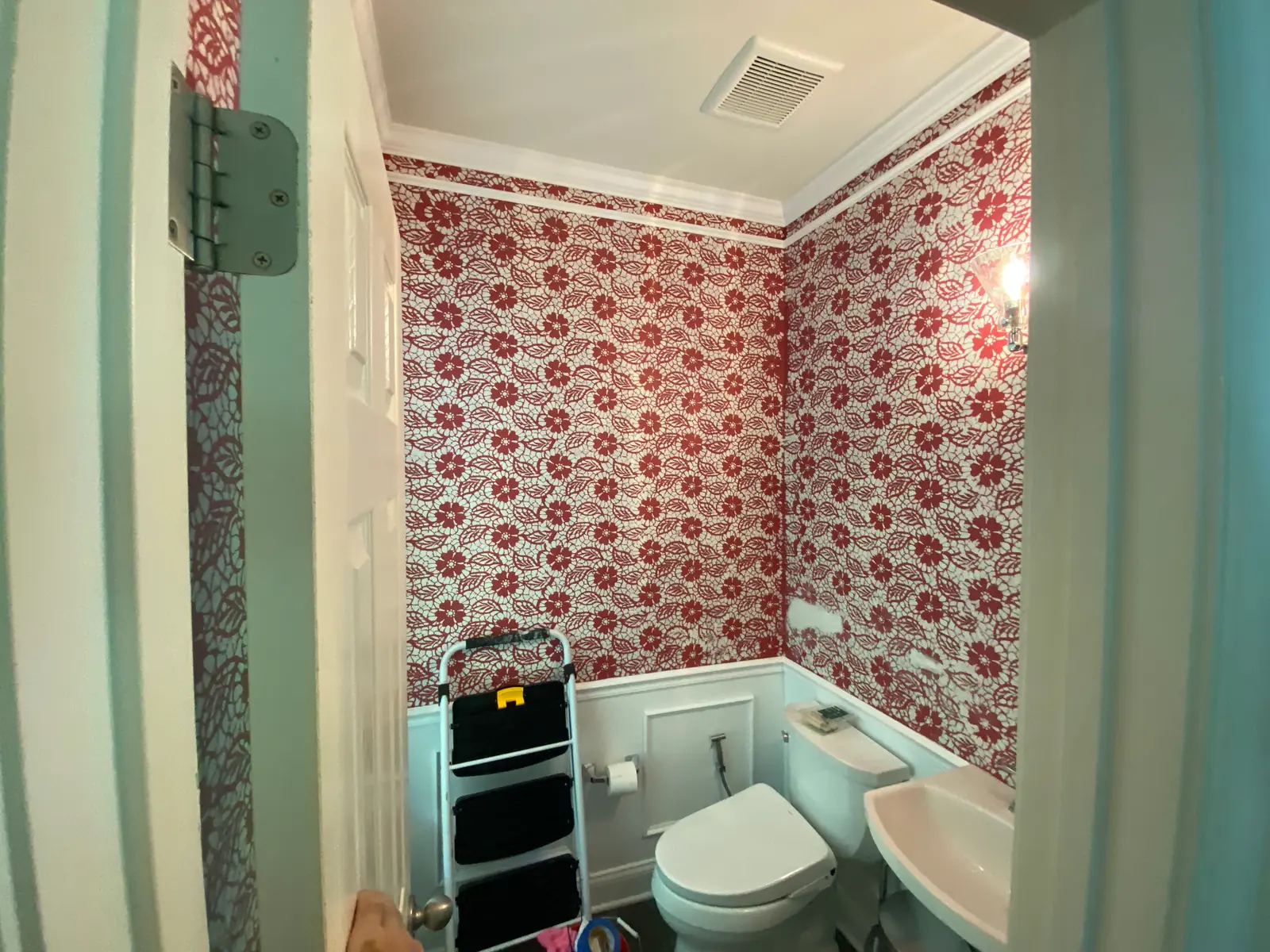 peel & stick wallpaper hanging in Morristown, NJ